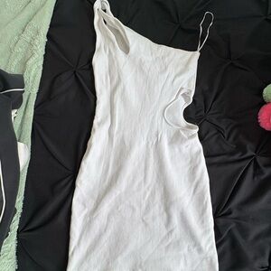 Zara One Shoulder White Dress